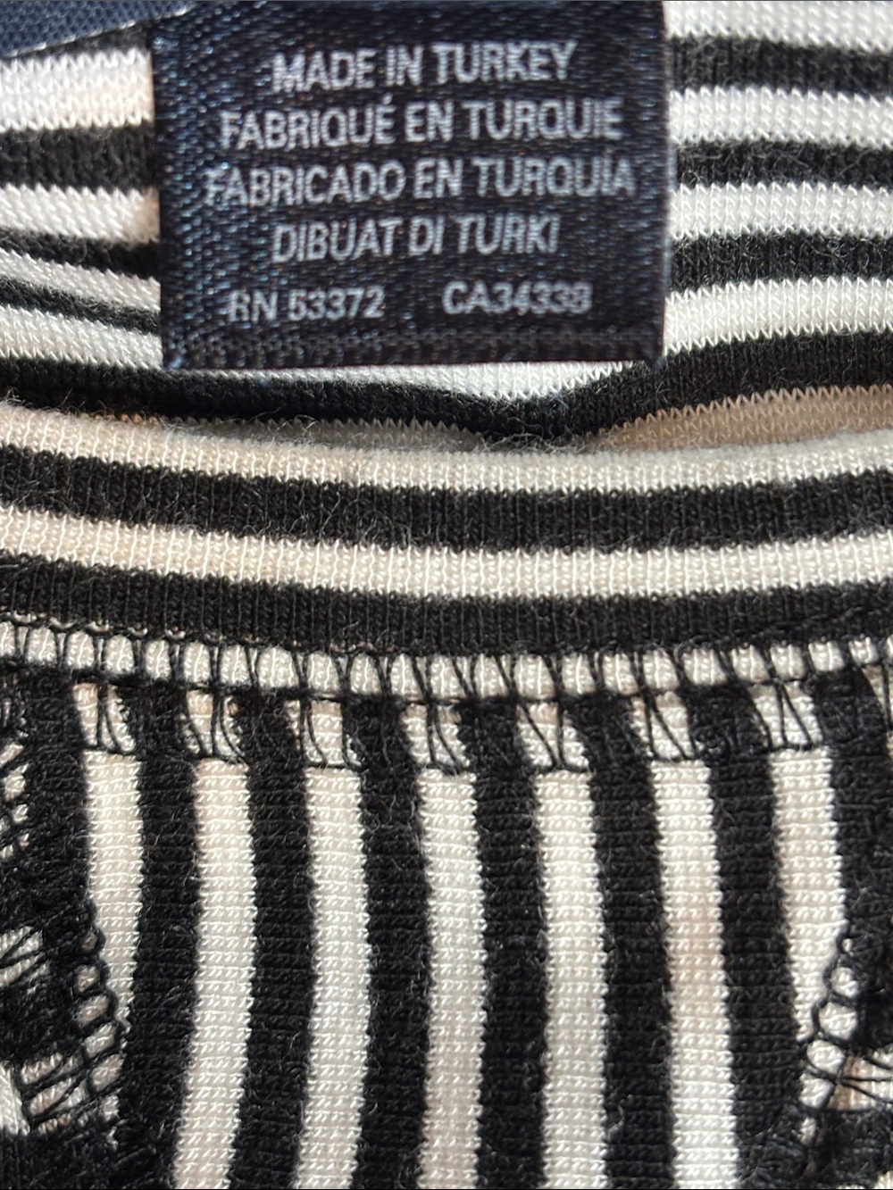 🖤 French Connection Black White Striped Stretch Dress Women’s Size 4 Mini 🖤 - Picture 7 of 13